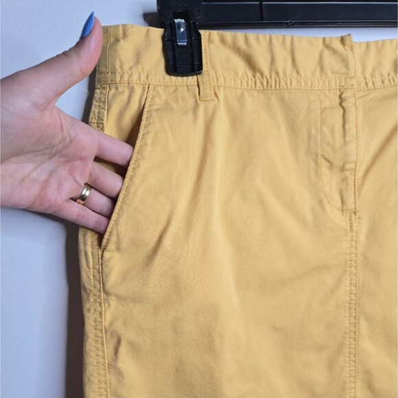 Ann Taylor LOFT Petites Mini Skirt Preppy Summer Yellow With Pockets Size 10P - Picture 5 of 9